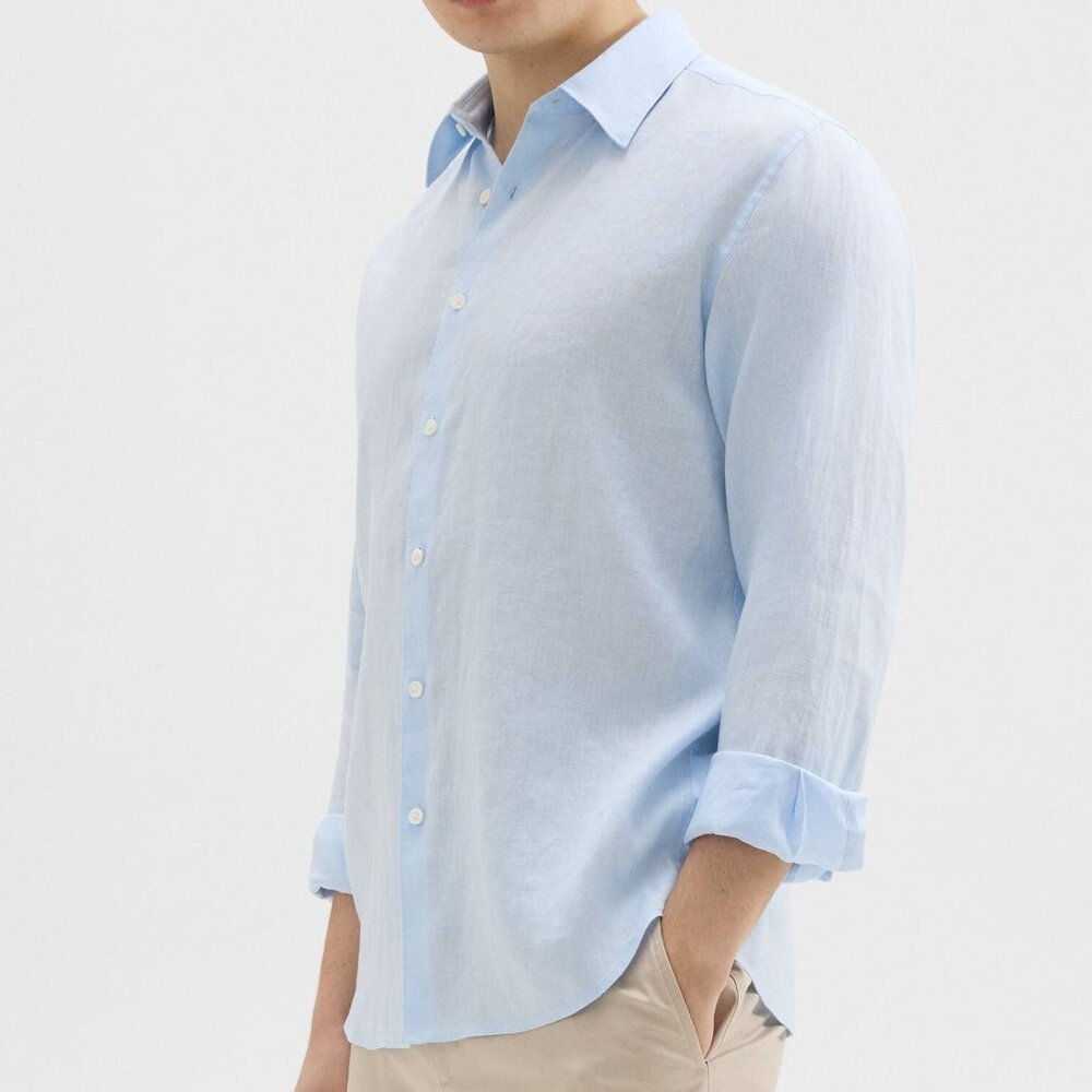 Theory Men's Irving Shirt in Relaxed Linen
